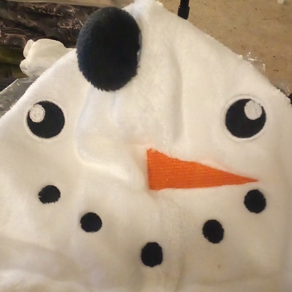 NWT - Hooded Jumpsuit Toddler Long Sleeve Snowman with Zipper - 12-18M (90) - Picture 2 of 4